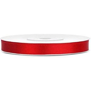 Ruban De Satin Rouge De 25 M De Long Et 6 Mm De Diamètre - Ruban Décoratif Pour Mariage, Emballage Cadeau, Cadeau De Noël - Neuf