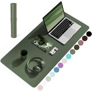 Coussin de bureau antidérapant,protecteur de table de bureau en cuir PVC imperméable,grand tapis de souris ultra mince,tapis d'écriture de bureau pour ordinateur portable facile à nettoyer pour le tra - Neuf