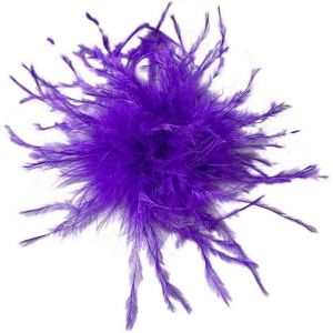Kal-Lot De 2 Broches À Plumes Naturelles Pour Femme Et Fille - Plume D'autruche Naturelle - Accessoire De Cheveux - Pour Mariage, Fête, Festival - Neuf