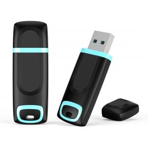 Lot De 2 Clés Usb 128 Go 3.0, Stick Stockage Données Avec Lumière Led Pour Pc, Tablettes, Ordinateurs Portables, Autoradio (Cyan)[CLE8110266] - Neuf