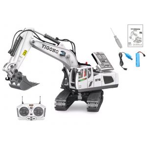 Pelleteuse t&eacute;l&eacute;command&eacute;e 2,4 GHz avec pelle en alliage et lumi&egrave;res - Neuf