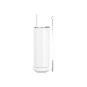 Gobelet Isotherme Bluetooth De 590 Ml Avec Paille Et Goupillon - Blanc - Neuf