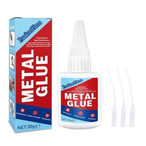 Checarzhn--No1-Colle Pour M¿¿Taux - 30g De Super Glue Pour Acier Inoxydable, Alliage D'aluminium, Bijoux & Artisanat Diy - S¿¿Chage Rapide & Transparente, Haute Adh¿¿Rence - Tube Pratique Inclus - Neuf