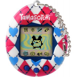 Mdy-Bandai - Tamagotchi - Tamagotchi Original - Argyle Heart - Animal Électronique Virtuel Avec Écran Couleur - Jouet Animal Interactif En Français - Motif Carreaux C?urs - Jouet Enfant 8 Ans Et + - - Neuf