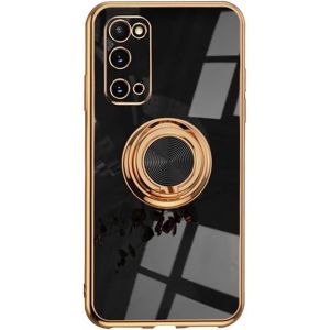 Kal-Coque De Protection Pour Samsung Galaxy S22, Téléphone Portable En Silicone Tpu Avec Anneau De Support À 360° - Support Magnétique Pour Voiture, Protection Antichoc - Neuf