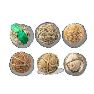 Lot De 6 Balles &Agrave; M&acirc;cher Naturelles Pour Petits Animaux - Balles D'activit&eacute;s Roulantes Amusantes Pour Lapins, Cochons D'inde Et Plus Encore - Neuf