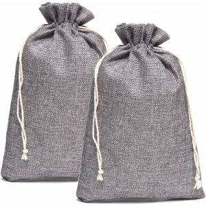 Sacs Jute De Cordon, 20x30cm Sac Toile De Jute Avec Cordon De Serrage,12pcs Pochette Lin Pour Mariages Bijoux Noël La Fête Bricolage¿20x30¿ - Neuf