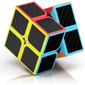 Cube de Vitesse 2X2,Cube Magique 2X2X2 Sticker Fibre de Carbone Super-Durable avec des Couleurs Vives (2x2x2) - Neuf