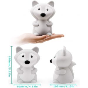 Veilleuse Enfant Chambre Lampe Veilleuse Bebe Veilleuse Renard Multicolore Rechargeable Led Veilleuse 9 Couleurs Veilleuse B&eacute;b&eacute; (T&eacute;l&eacute;commande + Tactile Dimm) - Renard - Neuf