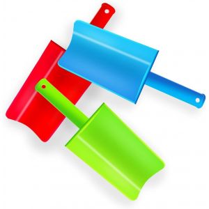 KAL-Pelles De Plage Pour Enfants, 3 Pièces Pelles À Sable Pour Enfants, 23 Cm Pelle À Sable De Plage, Pelle Sable En Plastique Pour Enfa-Nts Idéales Po-Ur Piscine, Jardin, Plage, Creuser, Baignoire - Neuf