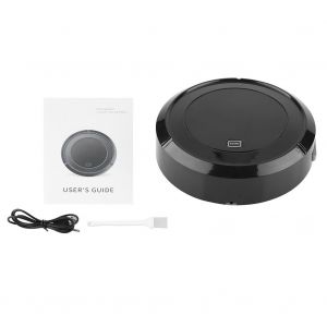 HJLIAN Robot aspirateur a chargement USB, roues universelles, nettoyage automatique, balai, noir - Neuf