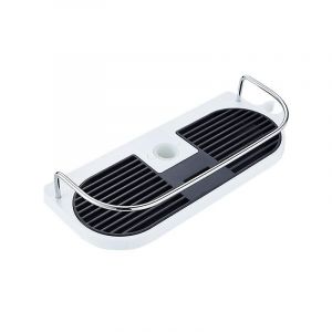 Étagère De Douche Télescopique, Support De Douche Réglable En Alliage D'aluminium Avec 2 Crochets - Neuf