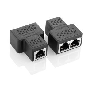 1 paire de r&eacute;partiteurs RJ45 LAN 1 vers 2 pour c&acirc;bles Cat5 Cat5e Cat6 Cat6e Cat7 Cat8 et prend en charge deux ordinateurs en m&ecirc;me temps pour se connecter simultan&eacute;ment sur Internet. - Neuf