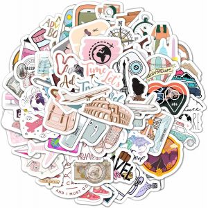 100 Autocollants De Voyage For Girls | Durable Vinyl And Waterproof Stickers | Aesthetic Stickers Set For Laptop, Phone Case And Suitcase - Neuf