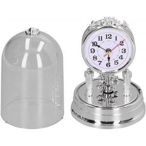 Horloge De Table, Horloge De Salon De Style R&eacute;tro Europ&eacute;en Horloge De Table Horloge De Chemin&eacute;e Pour La Maison H&ocirc;tel D&eacute;coratif Mural R&eacute;veil De Bureau,11.3 X 11.3 X 16.5Cm, Argent - Neuf