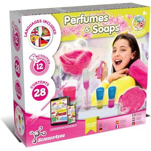 KALANKA-Parfums et Savons pour Enfant - Kit Éducatif de Sciences et Jeu avec Kit de Fabrication de Savon et de Parfums - Jeu Educatif avec Activite Manuelle pour Filles & Garçons 6 7 8 9 10+ Ans - Neuf