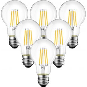 12v 24v E27 Ampoule Led 6w Basse Tension,Blanc Chaud 2700k Ac/Dc12-24v Antique Rétro E27 Lumières Led Équivalent 60w,Pour Système Solaire,Camping-Car Mobile Marine,Pack De 3 - Neuf