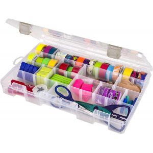 YEMAESRE-Grande Boîte De Rangement Transparente Pour Loisirs Créatifs Avec Séparateurs ¿ Étui De Rangement En Plastique Pour Un Rangement Pratique Et Polyvalent ¿ Idéal Pour Diverses Fournitures - Neuf