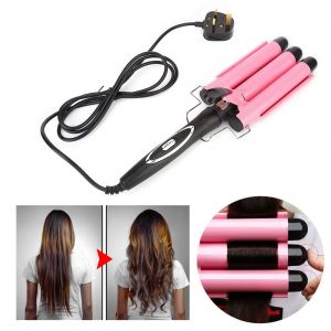 Fer A Boucler Electrique A Trois Tiges En Ceramique Tourmaline, Outil De Coiffure, Prise Britannique (25 Mm) - Neuf