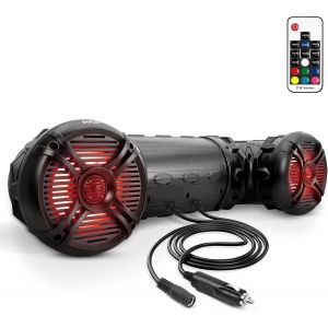 lbgwp60-Enceinte Bluetooth 800 Watts - Système Audio Amplifié De 16,5 Cm Avec Lumières Led Multicolores - Haut-Parleurs Bluetooth Étanches De Qualité Marine - Idéals Pour Une Utilisation Extérieure - Neuf