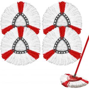 MDY-Lot de têtes de Balai rotatives en Microfibre pour Vileda Turbo - Tête de Balai rotative à 360 ° - pour Tous Les sols - Lavable en Machine - Utilisation Humide et sèche (4) - Neuf