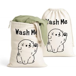 SUBZONAL-2 Pi&egrave;ces sac linge sale&iquest;60 * 80cm&iquest;&iquest;sac linge sale voyage enfant&iquest;sac &agrave; linge voyage&iquest;sac tissu cordon,Rangement et rangement des chambres - Neuf