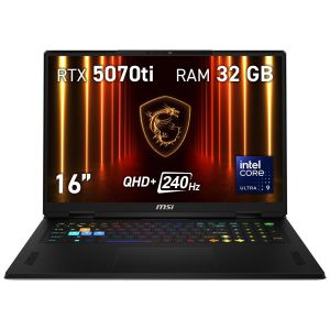 MSI Vector 16 HX AI A2XWHG-241ES Intel Core Ultra 9 275HX Ordinateur portable 16" Quad HD+ 32 Go DDR5-SDRAM 1 To SSD NVIDIA GeForce RTX 5070 Ti Wi-Fi 6E (802.11ax) Windows 11 Home Gris - Neuf
