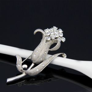 Broche Decorative En Strass En Forme De Bouton De Fleur Pour Femme - Neuf