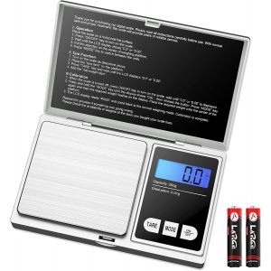 Kalanka-Balance De Precision 0.01g, 200g/0,01g, Balance De Poche Avec Écran Lcd, Petite Balance De Bijoux, Balance De Cuisine, Balance De Précision Avec Fonction De Tare, Acier Inoxydable (Argent) - Neuf