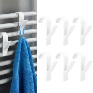 10 Pièces Crochet à Serviettes Blanc Crochet Radiateur Seche Serviette,Crochet Salle de Bain Crochet Radiateur Rond pour TSalle de Bain et Cuisine - Neuf