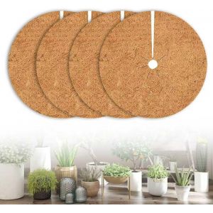 ASFASFq-Disques de paillage en Coco, Lot de 4 Protection hivernale pour Plantes en Pot, 45 cm Disques de paillage en Fibre de Coco, Disque de Protection Plante, pour Plantes de Jardin Protection - Neuf