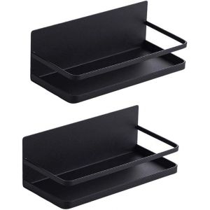 Cmwx-Étagère Magnétique Pour Réfrigérateur Porte-Épices Magnétique Pour Réfrigérateur Panier À Épices Magnétique Pour Réfrigérateur Pour Organisateur De Cuisine (Noir, 2packs) ¿ - Neuf