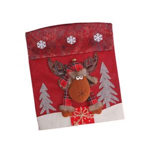 Sur le Th&egrave;me de no&euml;l le p&egrave;re no&euml;l et Snowmans Housses de Chaise en tissu non tiss&eacute; Mat&eacute;riaux r&eacute;glages Rapides de Vacances de D&eacute;coration Multicolore - Neuf