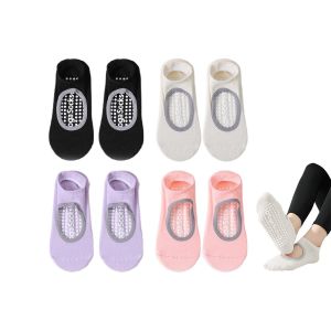 Lot De 4 Paires De Chaussettes Antid&eacute;rapantes Pour Pilates, Yoga Et Exercices &Agrave; La Barre. - Neuf