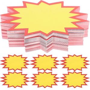 100Pcs 11x6cm Étiquette de prix Publicité Papier Explosion Autocollant Autocollant Étiquette de prix spéciale - Neuf