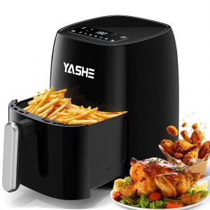 Friteuse Sans Huile YASHE 4,2L avec &Eacute;cran Tactile LED, 1500W, 6 Menus Pr&eacute;r&eacute;gl&eacute;s, Temp&eacute;rature et Minuterie R&eacute;glables, Panier Antiadh&eacute;sif, Compatible Lave-Vaisselle - Neuf