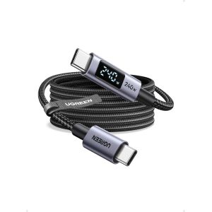 KALANKA-240W C&acirc;ble USB C vers USB C avec &Eacute;cran LCD PD 3.1 C&acirc;ble Type C Charge Rapide 48V 5A Compatible avec MacBook Ordinateur Portable de Jeu iPad iPhone 17 Pro Max Air Galaxy S25 Plus Ultra (2M) - Neuf