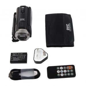 Camescope numerique avec ecran LCD couleur 3 pouces, 30 MP, zoom 16x, pour photographie et enregistrement video, prise 100-240 V, prise britannique - Neuf
