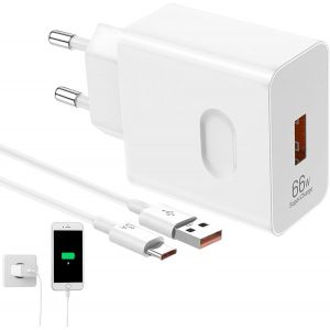 lbgwp60-Chargeur Honor, 1 Set Supercharge Charge-Ur Câble Usb C Cha-Rgeur Rapide Usbc Ch-Argeur Secteur Usb C, Pour Charg-Eur De Téléphone Portable Honor Super Fast Char-Ge 66 W - Neuf