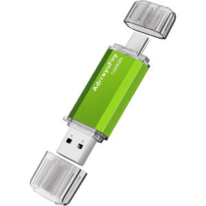 Clé Usb C 128 Go, Clef Usb 2.0 Otg Type C 2 En 1 Pen Drive Portable Mémoire Stick Usb Flash Drive Pour Smartphones, Tablette, Pc Etc (Vert)[CLE8110658] - Neuf