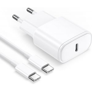 lbgwp60-Chargeur Iphone Rapide, 20W Chargeur Rapide Pr Secteur Usb C Chargeur Iphone 16 Et 2M C&acirc;ble Pour Iphone 16/16 Pro/16 Pro /16 Plus/15/15 Pro/15 Pro /15 Plus Usb C Mural Secteur Alimentation - Neuf