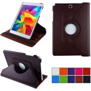 2.0 Etui Pour Samsung Galaxy Tab A 9.7 Sm-T550 Sm-T555 Sm-P550 Sm-P555 Coque De Protection Rotation 360° Smart Housse Cover Case Stand Auto Réveil/Sommeil|Marron - Neuf