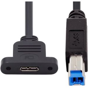 KAL-C&acirc;ble De Type B Usb 3.0 M&acirc;le Vers Micro 3.0 Type-B Femelle &Agrave; Vis Type C&acirc;ble D'Extension 5 Gbit/S - Neuf