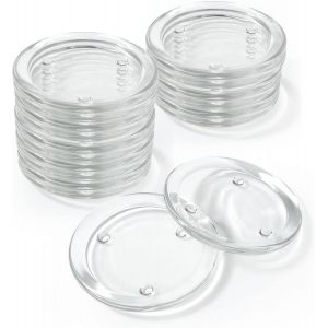 Lot De 16 Bougeoir Rond En Verre Transparent Chandelier Rond - Bougeoir Pilier Pour Mariage, Spa, Fêtes, Décoration De La Maison, Centres De Table Et Cadeaux - Neuf