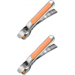 Lot De 2 Pinces Anti-Br&ucirc;lure En Acier Inoxydable,Pince Pour Bol Chaud Pince Anti-Chaud Pince &Agrave; Four Pinces De Cuisine Clip De Bol Anti Brulure Pour Bol Chaud,Micro-Ondes,Four,Marmites - Neuf