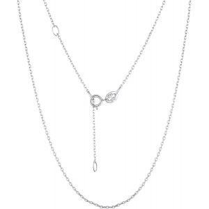 Kal-Chaîne Collier Femme 1,1mm En Argent 925/Plaqué Or, Chaîne Rolo Ultra Fine Pour Pendentif, Longueur De 41cm/46cm/51cm/55cm/61cm - Neuf