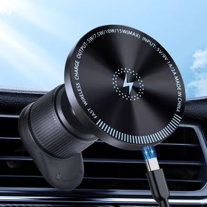 Sjzg-Chargeur Sans Fil Magn&eacute;tique 15 W, Qi 15 W Support De T&eacute;l&eacute;phone Magn&eacute;tique Pour Voiture Chargeur Pour Fen&ecirc;tre De Tableau De Bord, Chargeurs De Voitures Magn&eacute;tiques Pour Iphone 16-12 Pro Max - Neuf