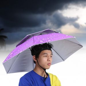 HJLIAN Parapluie pliable coupe-vent 77 cm (goutte de pluie violette) - Neuf