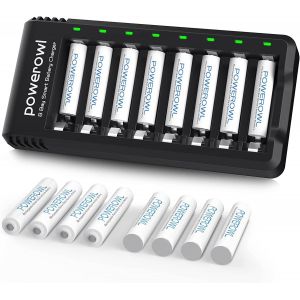 Lot De 16 Piles Rechargeables Aaa Avec Chargeur, Piles Aaa Rechargeables Haute Capacit&eacute; 1000 Mah 1,2 V Nimh Faible Autod&eacute;charge - Neuf