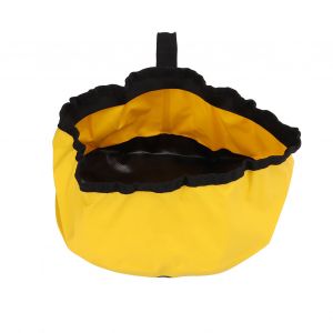Seau Pliable Avec Poignee, Recipient A Eau Leger Et Pliable, Lavabo En Pvc Epais Pour Camping, Randonnee, Peche, Jaune, 5 L - Neuf